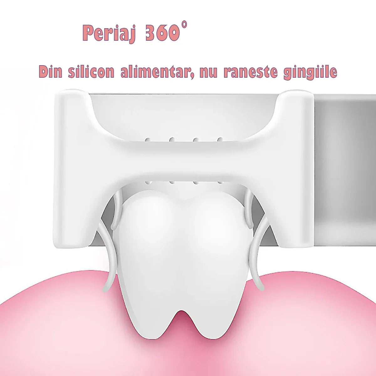 Periuta de Dinti Circulara U-shape, pentru Copii 2-7 ani, Naimeed D4374, Galben