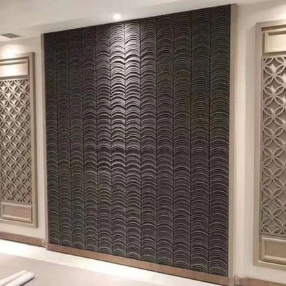 Panou decorativ 3D, efect piatră ondulata, ultraușor, Naimeed D7569, pentru interior și exterior, 123x37x3.5cm, Gri