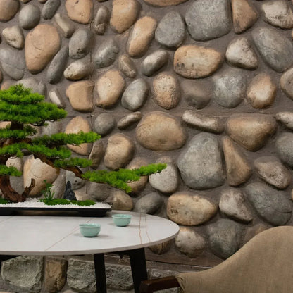 Panou decorativ 3D, efect piatră naturală, ultraușor, Naimeed D7584, pentru interior și exterior, 117x78x3cm, Gri inchis