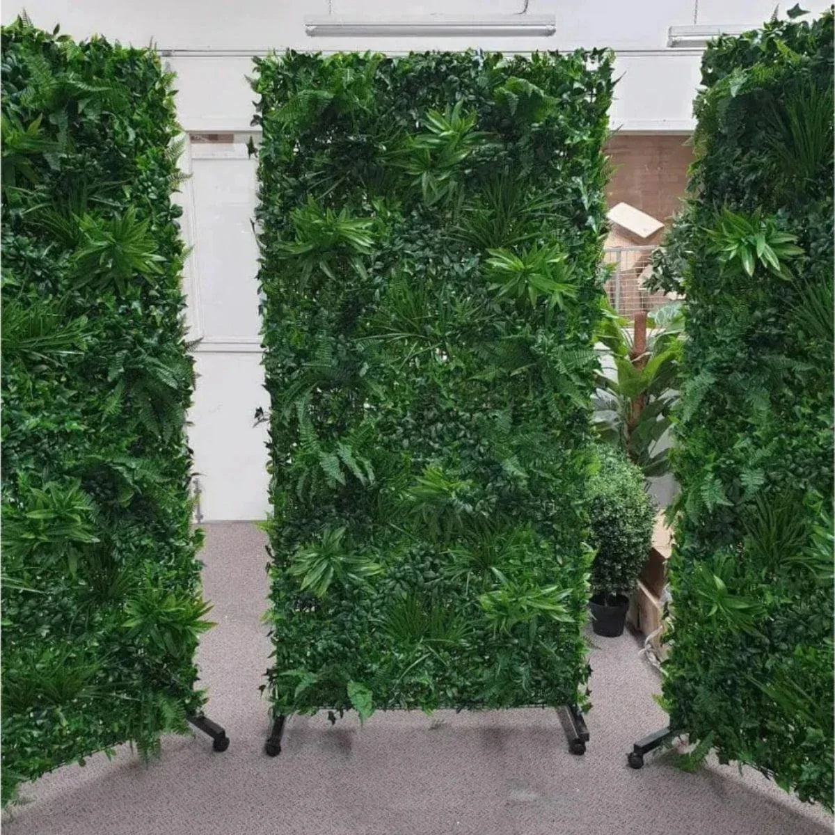 Paravan metalic cu roți pivotante 360°, Naimeed D7462, ideal pentru organizare și expoziții, Dimensiuni 100x229cm, Negru