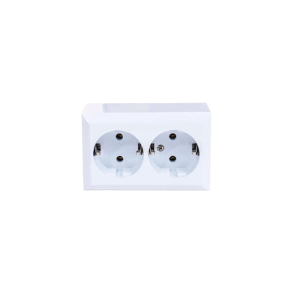 Priza dubla cu CP PT QUATRIC, 16A, 250V / QC-6-0311