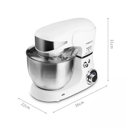 Robot de bucatarie Sokany SC-206, 1000W, bol inox 5L, 6 trepte de viteza, Alb