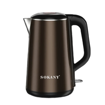 Fierbator apa, Sokany SK-2203, 2000W, capacitate 2.2L, control temperatura, indicator luminos,  Maro