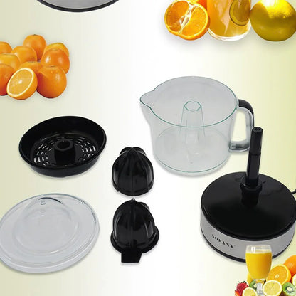 Storcator citrice Sokany JE-623D, 45W, 0.7L, 2 conuri, Negru/Inox