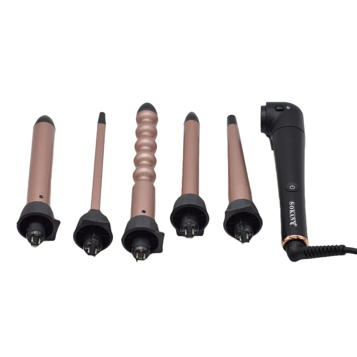 Ondulator par 5 in 1 Sokany SK-799, 200 grade, invelis ceramic, Auriu