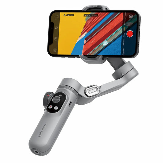 Gimbal Aochuan SMART X PRO, D6731, cu 3 axe, baterie Inclusa, aplicatie dedicata, Content Creator Edition, Gri Mat