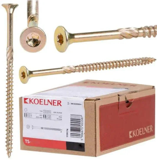 Set 100 suruburi dulgherie pentru lemn, 5x60mm KOELNER / TS-5060
