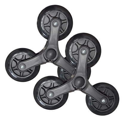 Set 2 ansambluri roti din silicon pentru carucior de piata, Naimeed Weel7, Negru