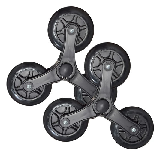 Set 2 ansambluri roti din silicon pentru carucior de piata, Naimeed Weel7, Negru