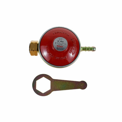 Pachet aragaz 1 ochi, 27x27 cm. (ceas pentru butelie, 2 m furtun pentru gaz, 3 coliere pentru furtun, aprinzator, culoare: alb) cod: ZLN 0018W_A