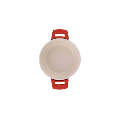 Oala cu capac ZILAN, din ceramica, diametru 24cm, capacitate 3.5l, rosu / ZLN 0897