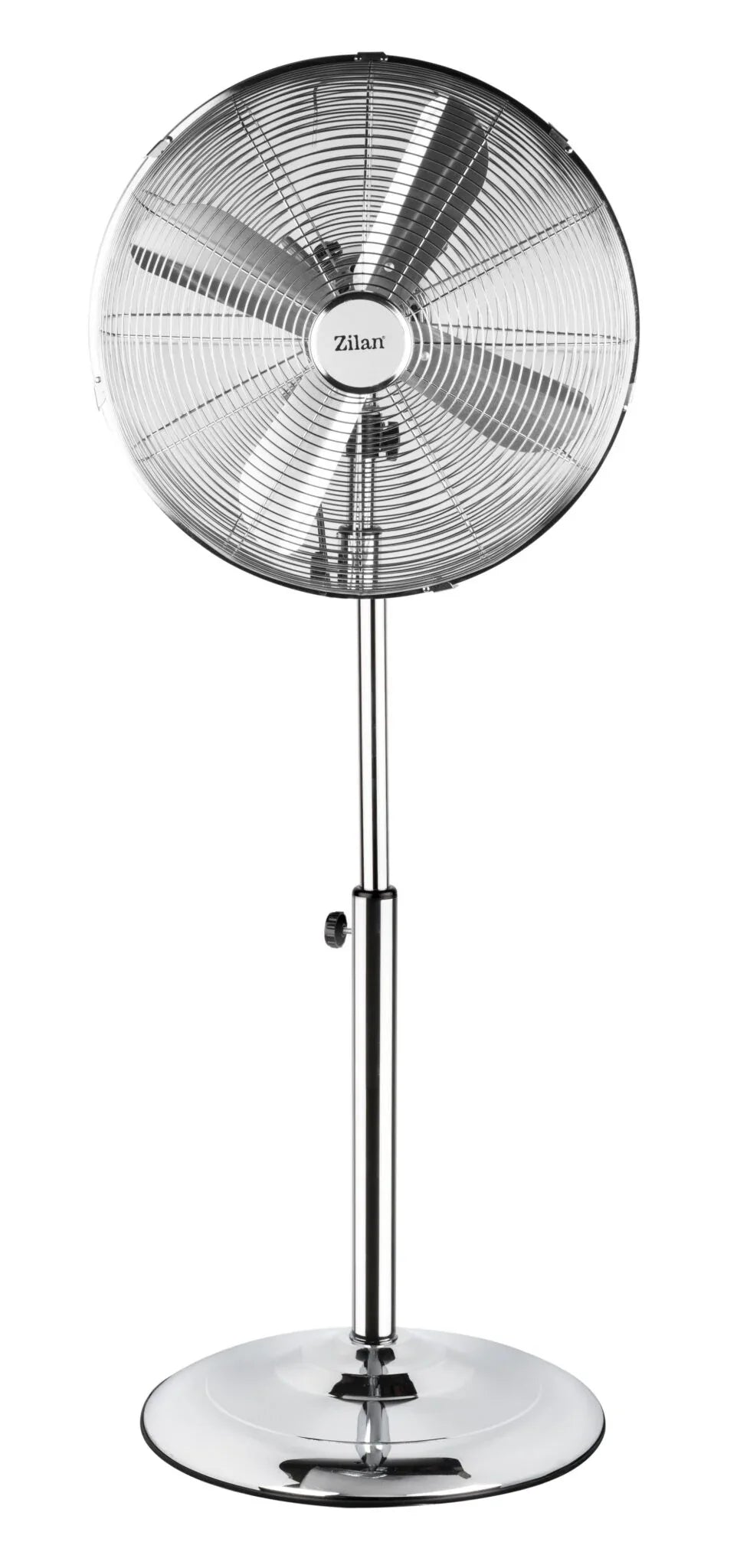 Ventilator inox cu picior, putere 50 W, cu 3 trepte de viteza, oscilatie automata, debit 6000mc/h, maner pentru transport facil, 4 pozitii de ajustare pe verticala, inaltime reglabila 88-120 cm / ZLN-1112