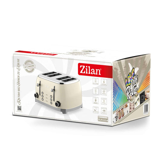 Prajitor RETRO, cu 6 trepte de prajire, putere 1500w, indicator luminos crem ZILAN / ZLN 1214