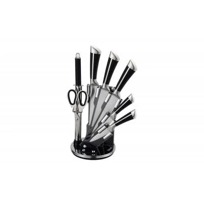 Set cutite 8 piese din otel inoxidabil, cu suport  ZILAN / ZLN 1634