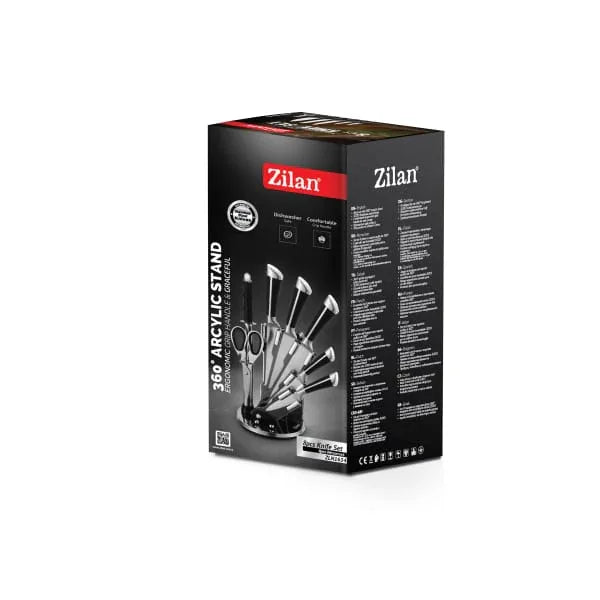 Set cutite 8 piese din otel inoxidabil, cu suport  ZILAN / ZLN 1634