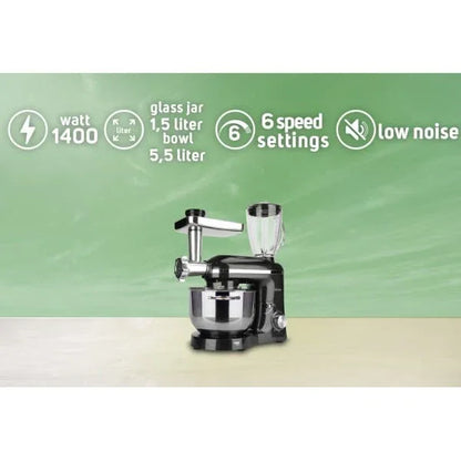 Mixer, blender si masina de tocat, 6+1 nivele de control al vitezei, putere 1400W / ZLN 1772