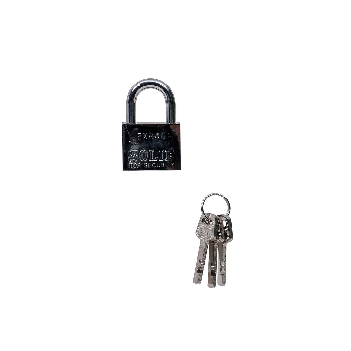 Lacat patrat cromat 40mm, cu 3chei Z-TOOLS / ZLN 1779