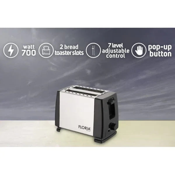 Prajitor de paine, Negru/Inox, 700W, 7 nivele de control al temperaturii, buton de oprire / ZLN 1840