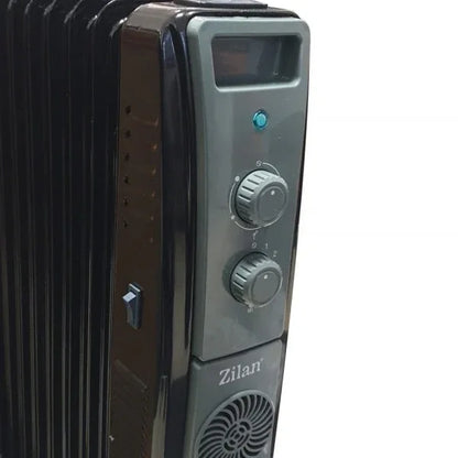 Calorifer electric cu ulei, termostat reglabil, putere 2500W, 11 elementi, negru / ZLN 1963