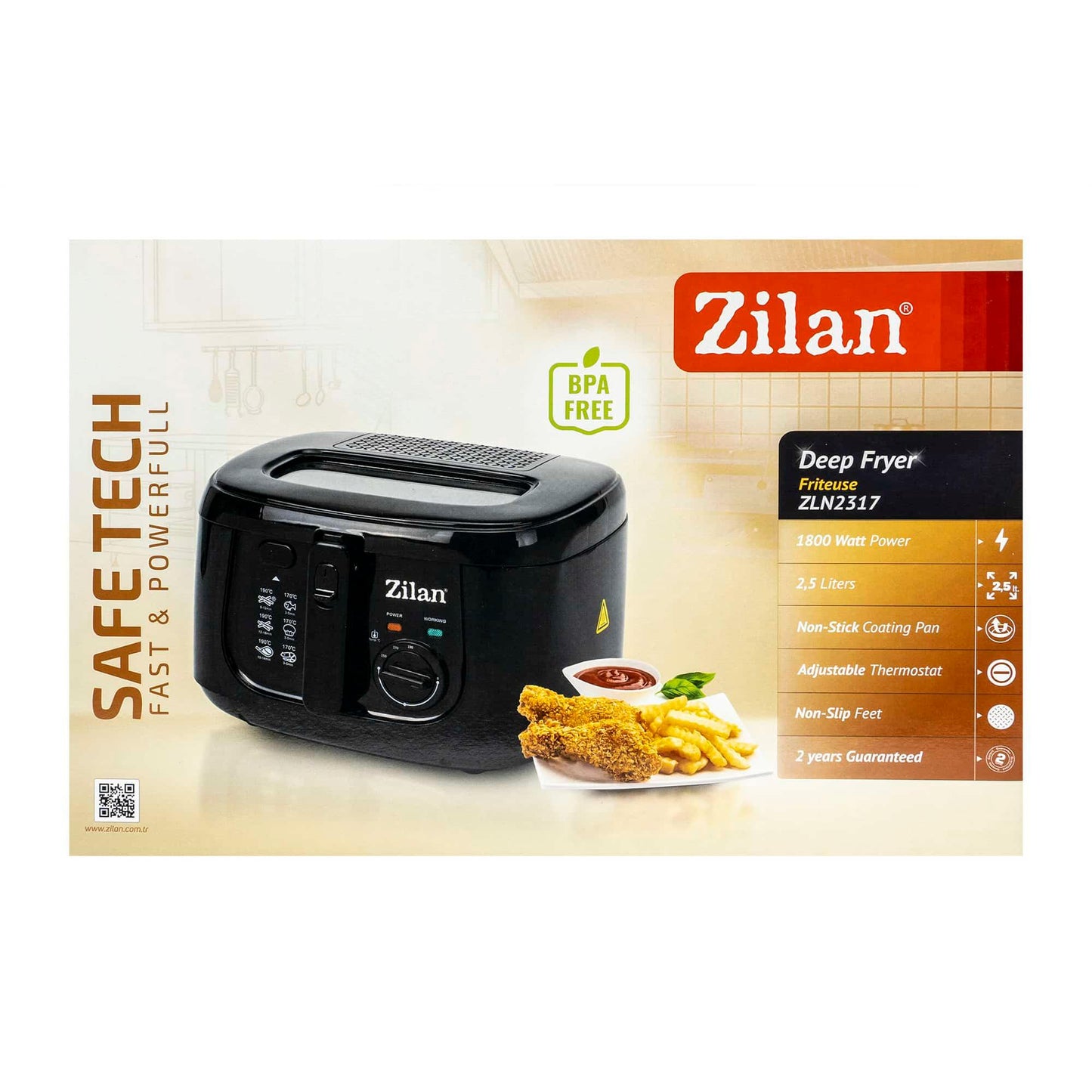 Friteuza, putere 1800 W, capacitate ulei 2.5 l / ZLN 2317
