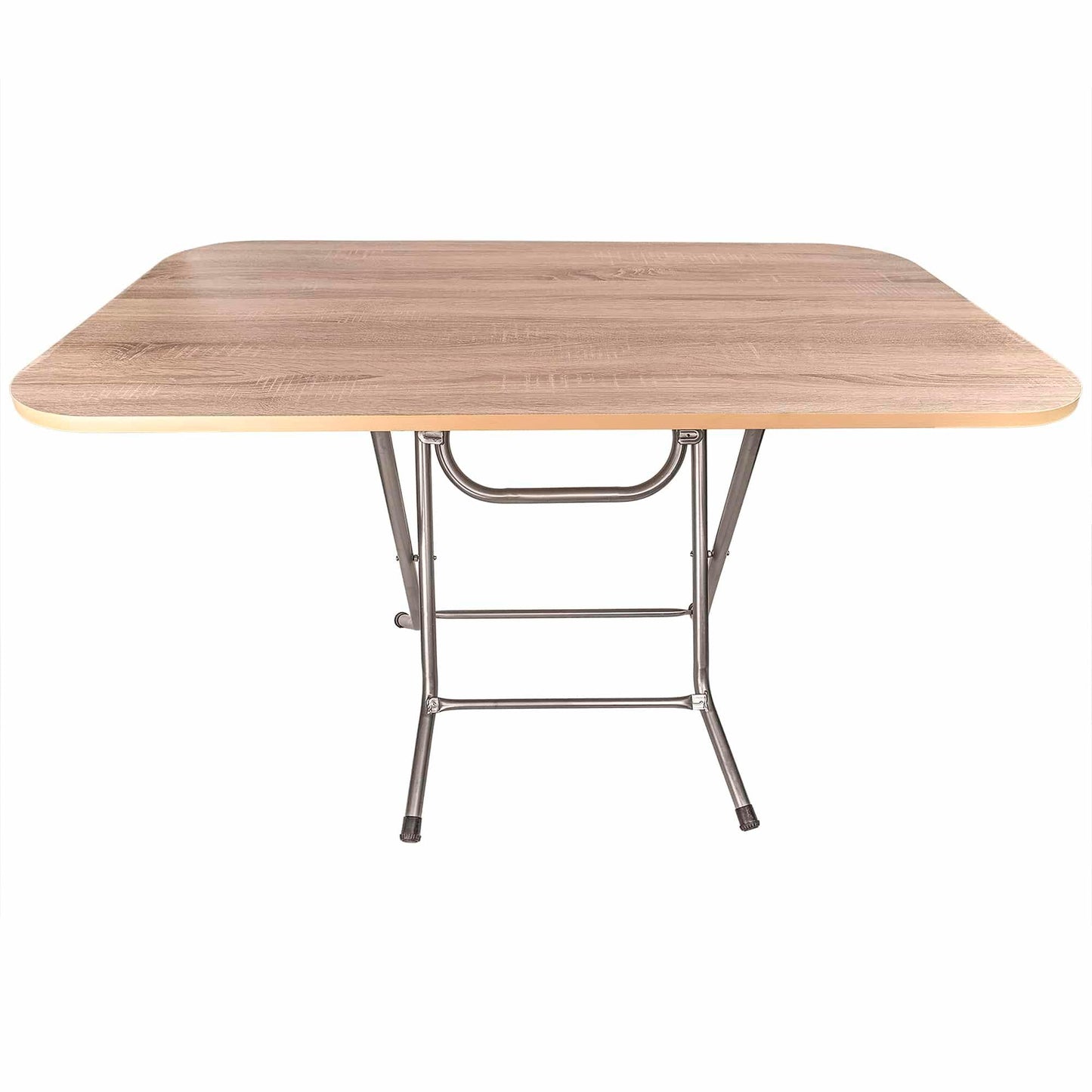 Masa plianta cu blat mdf, dimensiuni 70x120x73 cm (ZLN 2531) plus 4 x scaun bucatarie pliant (DSY 1115) / ZLN 2531_STEJAR_4S
