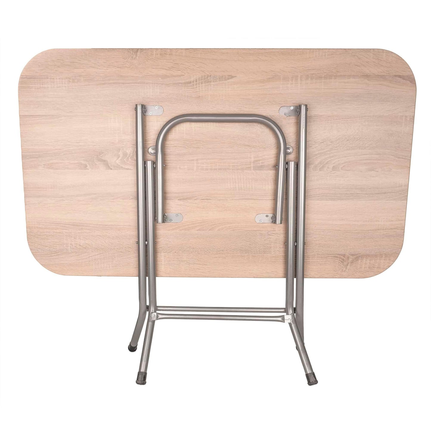 Masa plianta cu blat mdf, dimensiuni 70x120x73 cm (ZLN 2531) plus 2 x scaun bucatarie pliant (DSY 1115) / ZLN 2531_STEJAR_2S
