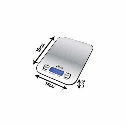 Cantar de bucatarie digital din inox, ecran LED, maxim 5 kg, inchidere automata / ZLN 2984