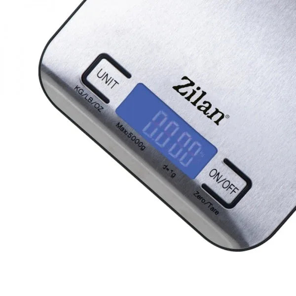 Cantar de bucatarie digital din inox, ecran LED, maxim 5 kg, inchidere automata / ZLN 2984