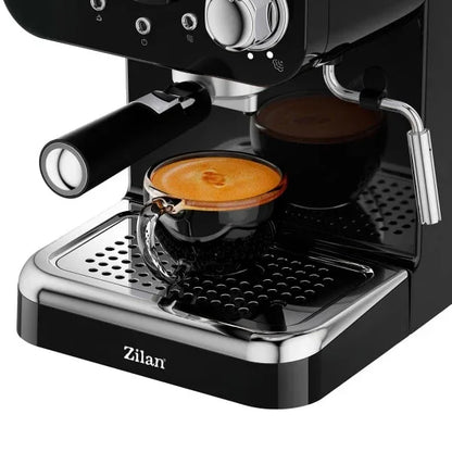 Espressor manual, putere 1100w, capacitate 1.25l, 15Bar, negru / ZLN 2991