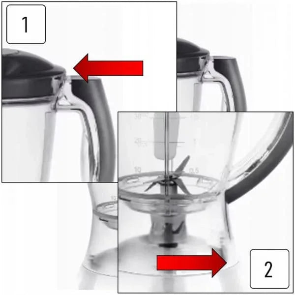 Blender de masa, putere 300W, capacitate 1.5L, 3 viteze, functie pulss, alb FLORIA / ZLN 3081