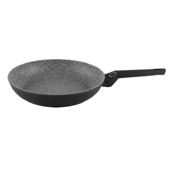 Tigaie aluminiu, interior granit, compatibil inductie, diametru 24 cm, maner soft touch / ZLN 3291