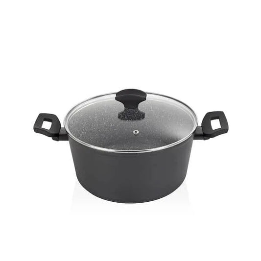 Oala cu capac sticla, cu diametru de 24 cm, inaltime de 12cm ZILAN / ZLN 3321