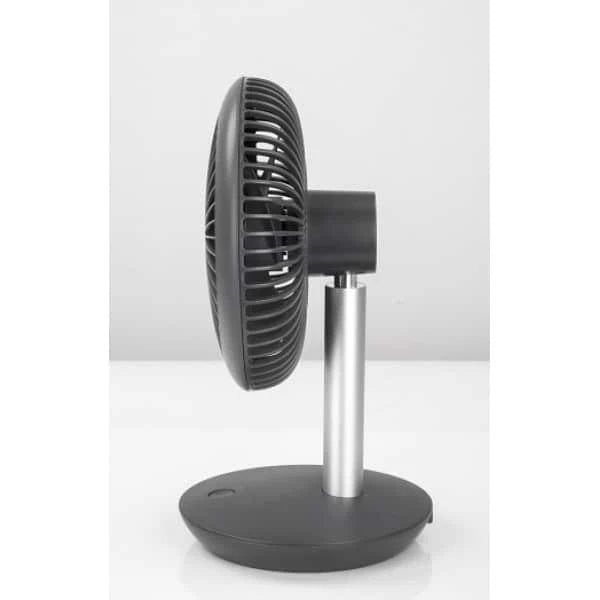 Ventilator portabil reincarcabil, gri incarcare USB, putere 5W, diametru 18 cm, 4 viteze reglabil pe vertical / ZLN 4000
