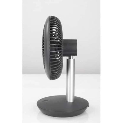 Ventilator portabil reincarcabil, gri incarcare USB, putere 5W, diametru 18 cm, 4 viteze reglabil pe vertical / ZLN 4000