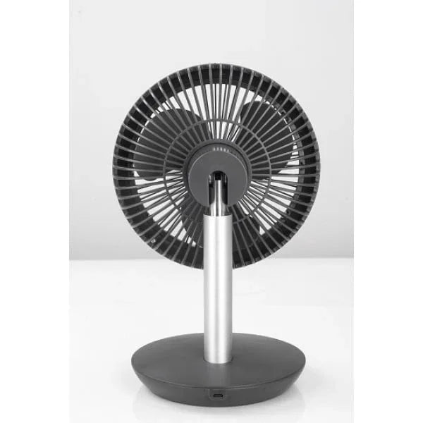 Ventilator portabil reincarcabil, gri incarcare USB, putere 5W, diametru 18 cm, 4 viteze reglabil pe vertical / ZLN 4000