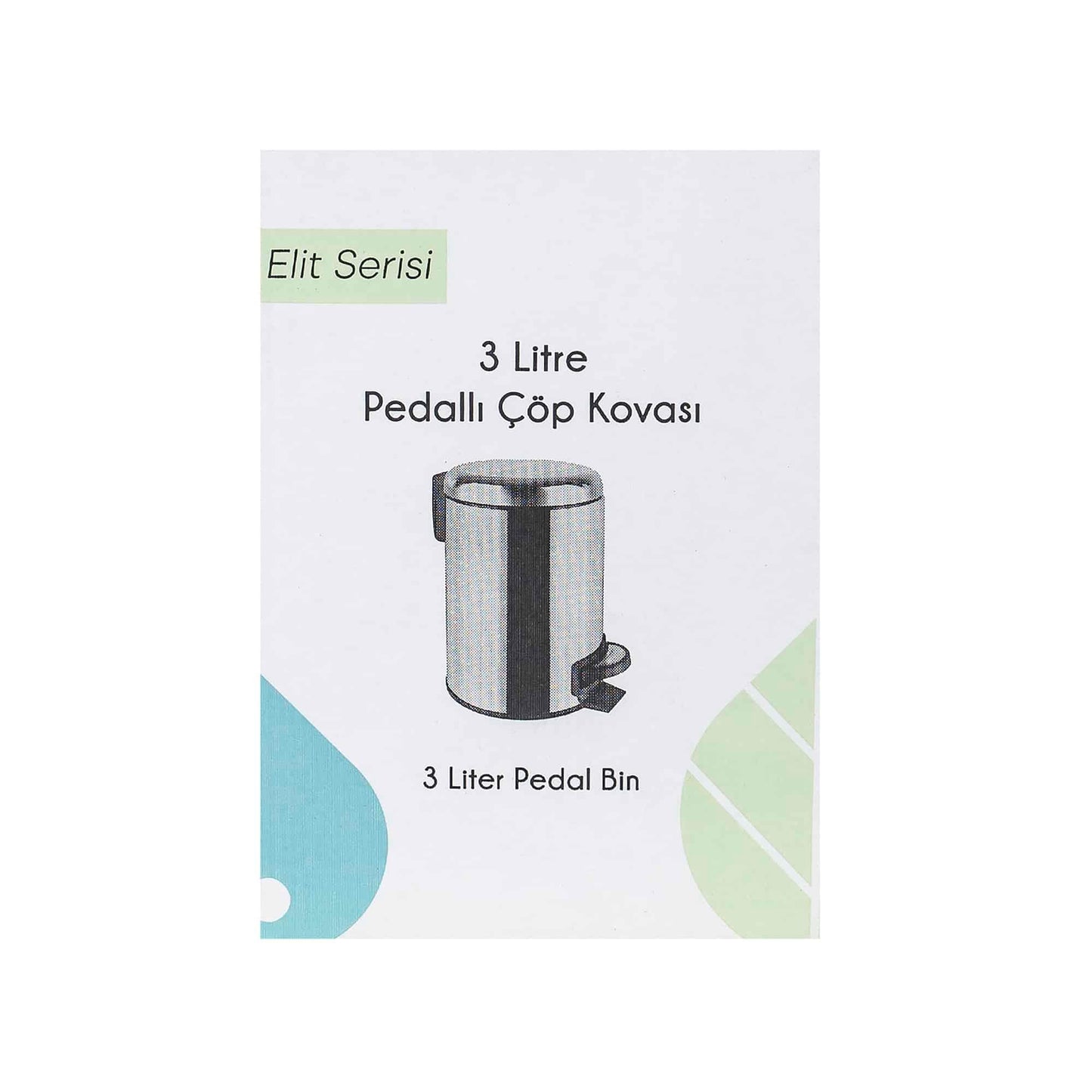 Cos menajer, capacitate 3 litri din inox, cu pedala / ZLN 4551