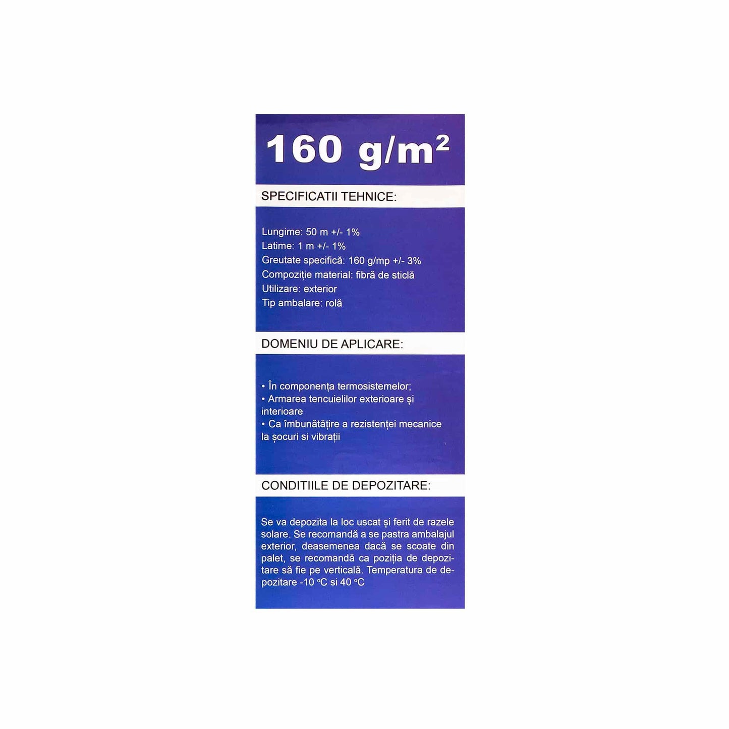 Plasa din fibra de sticla 1-50M, 145 gr/mp orange / ZLN 5494