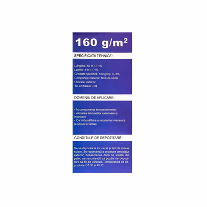 Plasa din fibra de sticla 1-50M, 145 gr/mp orange / ZLN 5494