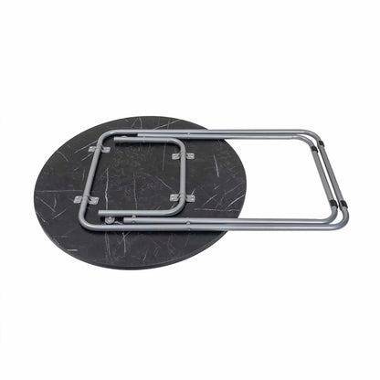 Masa plianta rotunda cu blat mdf, dimensiuni 70x70cm, negru/ ZLN 6937