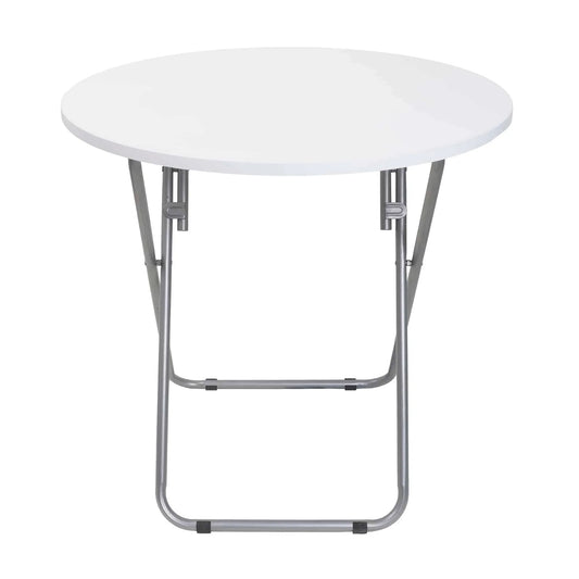 Masa plianta rotunda cu blat mdf, dimensiuni 70x70cm, alb (ZLN 6944) plus 2 x scaun bucatarie pliant (DSY 1115) / ZLN 6944_2S