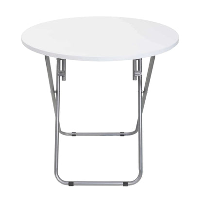 Masa plianta rotunda cu blat mdf, dimensiuni 70x70cm, alb (ZLN 6944) plus 4 x scaun bucatarie pliant (DSY 1115) / ZLN 6944_4S