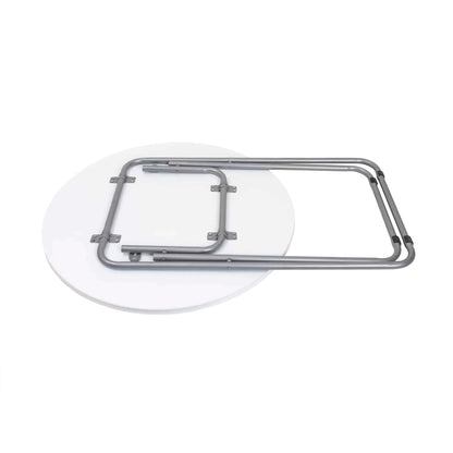 Masa plianta rotunda cu blat mdf, dimensiuni 70x70cm, alb (ZLN 6944) plus 4 x scaun bucatarie pliant (DSY 1115) / ZLN 6944_4S