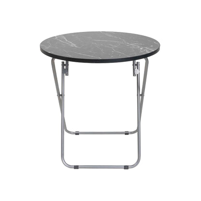 Masa plianta rotunda cu blat mdf, dimensiuni 60x65cm, negru (ZLN 6951) plus 4 x scaun bucatarie pliant (DSY 1115) / ZLN 6951_4S