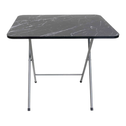 Masa plianta cu blat mdf, dimensiuni 60x80x70cm, negru (ZLN 6975) plus 2 x scaun bucatarie pliant (DSY 1115) / ZLN 6975_2S