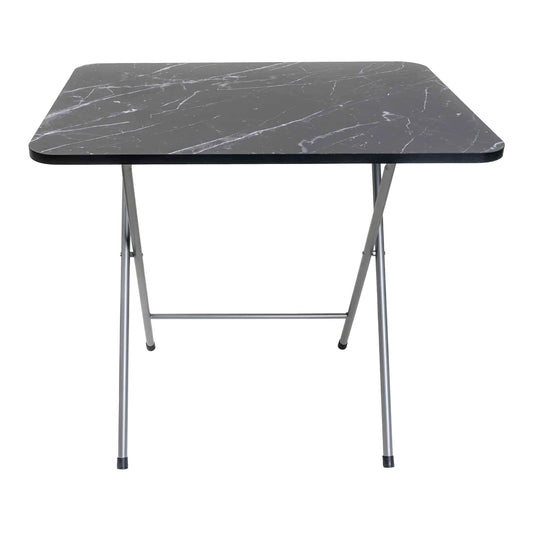 Masa plianta cu blat mdf, dimensiuni 60x80x70cm, negru (ZLN 6975) plus 2 x scaun bucatarie pliant (DSY 1115) / ZLN 6975_2S