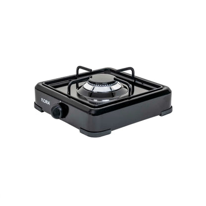 Pachet aragaz 1 ochi, 28×28 cm plus (ceas pentru butelie, 2 m furtun pentru gaz, 3 coliere pentru furtun, aprinzator) negru / ZLN 7118_1