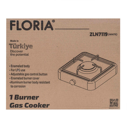 Aragaz 1 ochi, Floria, cu alimentare la butelie, culoare alb / ZLN 7119