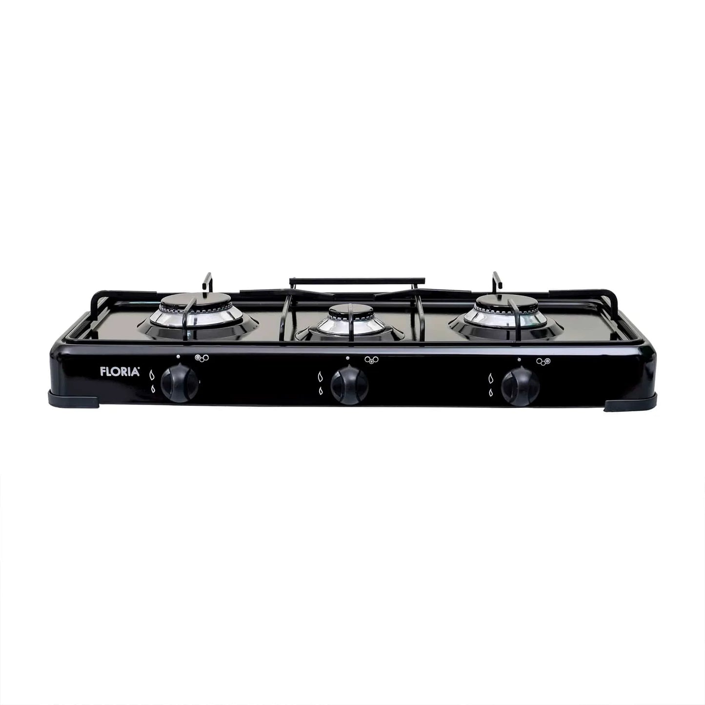 Aragaz Floria cu 3 ochiuri, alimentare butelie, negru / ZLN 7138