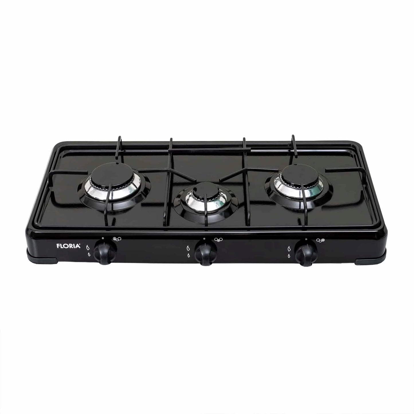 Aragaz Floria cu 3 ochiuri, alimentare butelie, negru / ZLN 7138