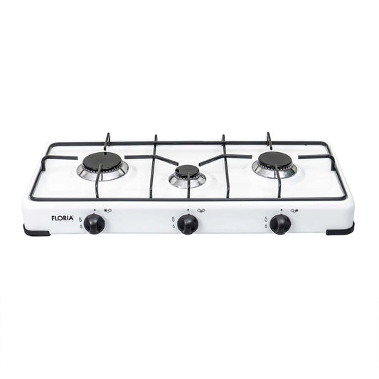 Aragaz Floria cu 3 ochiuri, alimentare butelie, alb / ZLN 7139